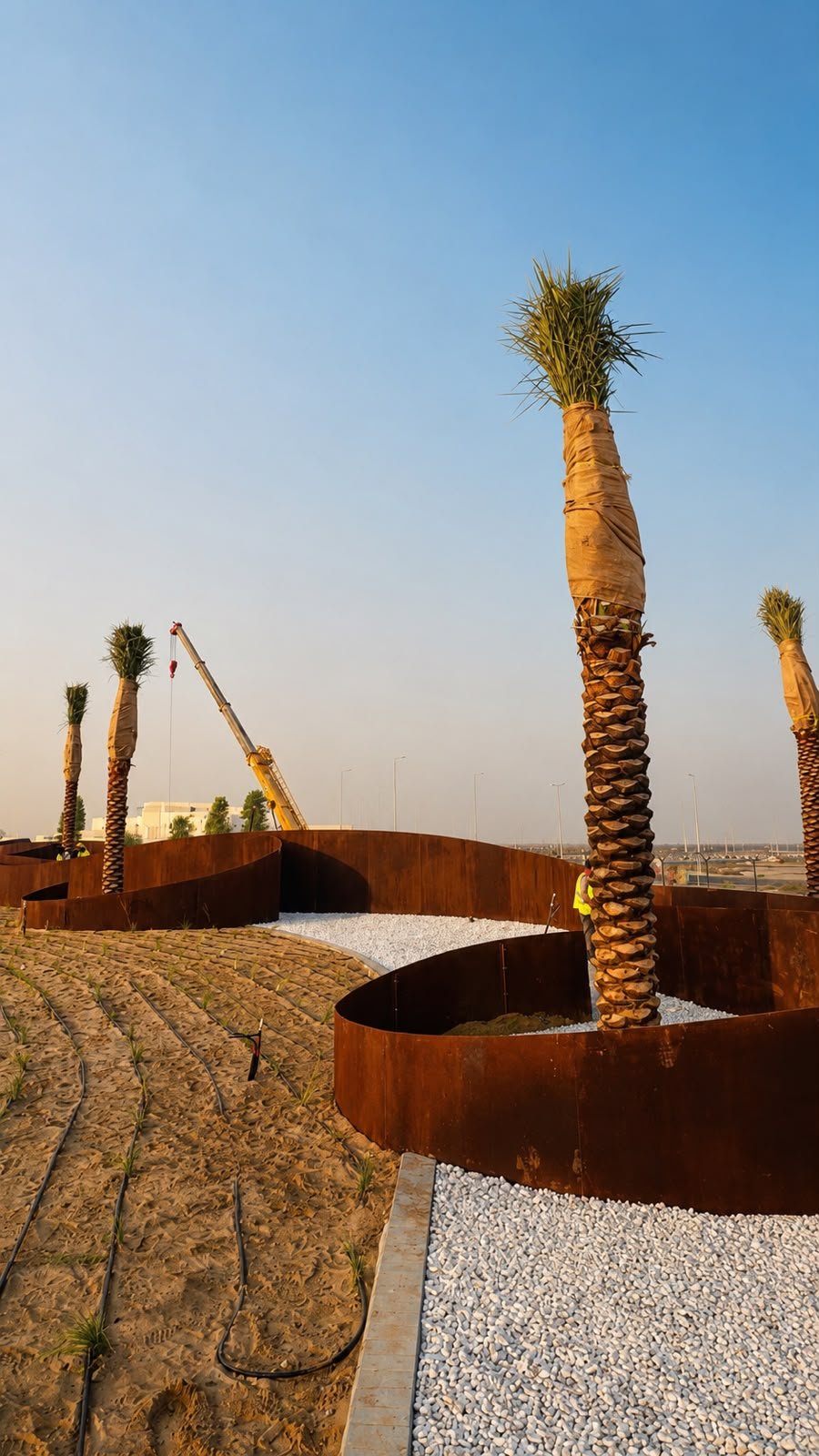 Palm tree supply and planting service in Dubai