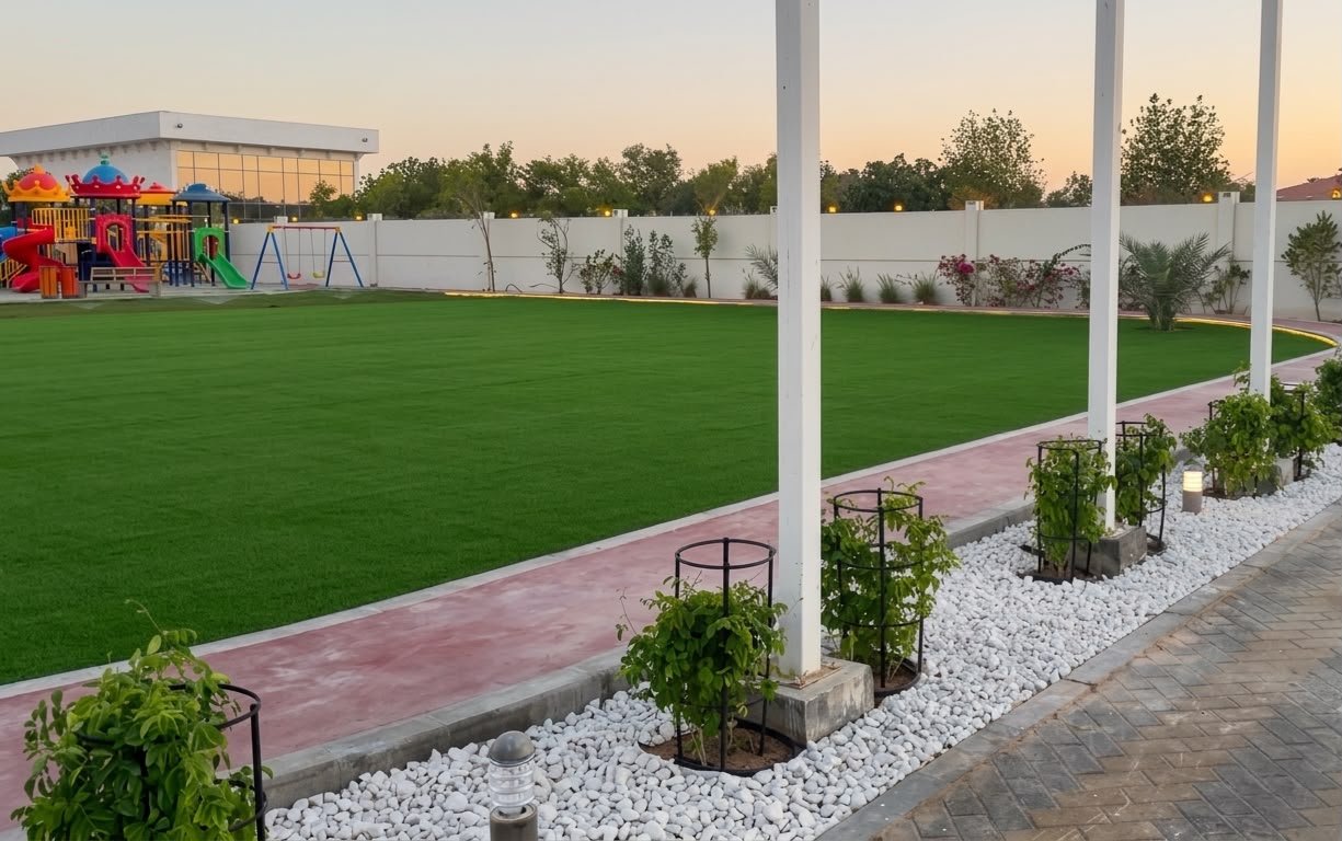 Commercial landscaping project in Sharjah